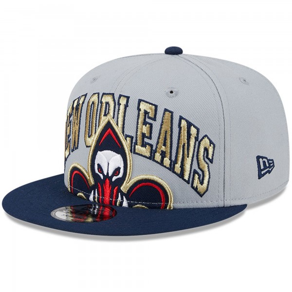 Бейсболка New Orleans Pelicans New Era Gray/Navy Tip-Off Two-Tone 9FIFTY