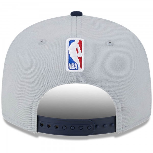 Бейсболка New Orleans Pelicans New Era Gray/Navy Tip-Off Two-Tone 9FIFTY