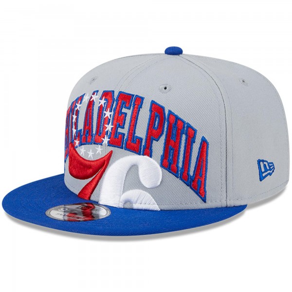 Бейсболка Philadelphia 76ers New Era Tip-Off Two-Tone 9FIFTY - Gray/Royal