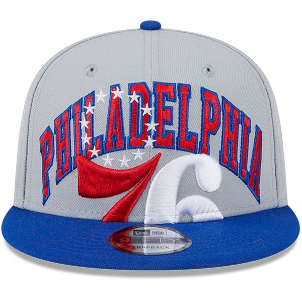 Бейсболка Philadelphia 76ers New Era Tip-Off Two-Tone 9FIFTY - Gray/Royal