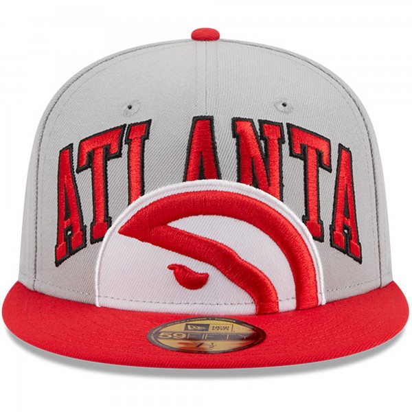 Бейсболка Atlanta Hawks New Era Tip-Off Two-Tone 59FIFTY - Gray/Red
