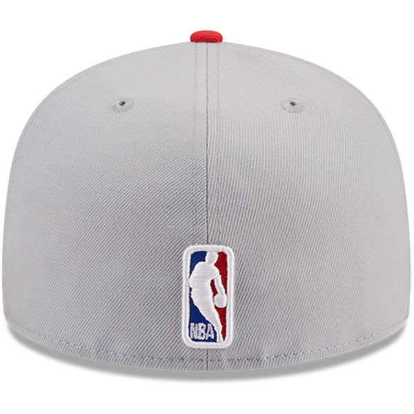 Бейсболка Atlanta Hawks New Era Tip-Off Two-Tone 59FIFTY - Gray/Red