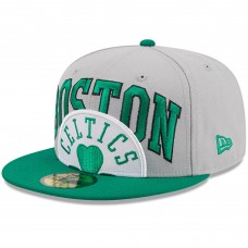 Бейсболка Boston Celtics New Era Tip-Off Two-Tone 59FIFTY - Gray/Kelly Green