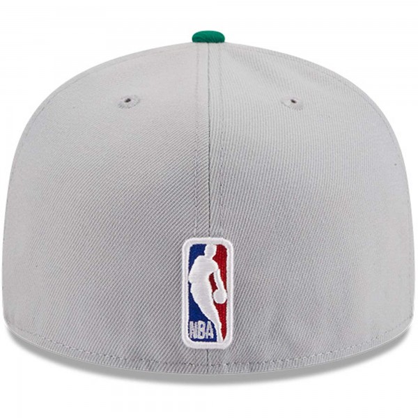 Бейсболка Boston Celtics New Era Tip-Off Two-Tone 59FIFTY - Gray/Kelly Green