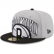 Бейсболка Brooklyn Nets New Era Tip-Off Two-Tone 59FIFTY Fitted - Gray/Black