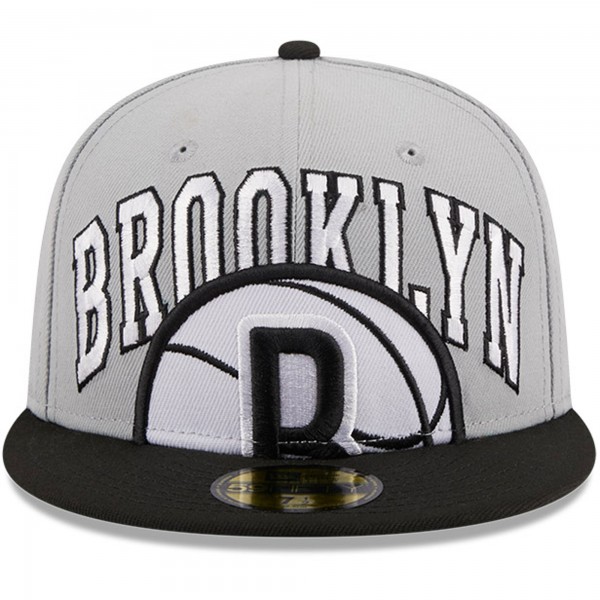 Бейсболка Brooklyn Nets New Era Tip-Off Two-Tone 59FIFTY Fitted - Gray/Black