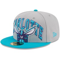 Бейсболка Charlotte Hornets New Era Tip-Off Two-Tone 59FIFTY - Gray/Teal