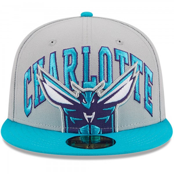 Бейсболка Charlotte Hornets New Era Tip-Off Two-Tone 59FIFTY - Gray/Teal