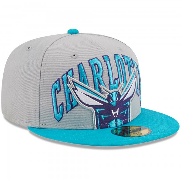 Бейсболка Charlotte Hornets New Era Tip-Off Two-Tone 59FIFTY - Gray/Teal