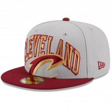 Бейсболка Cleveland Cavaliers New Era Gray/Wine Tip-Off Two-Tone 59FIFTY