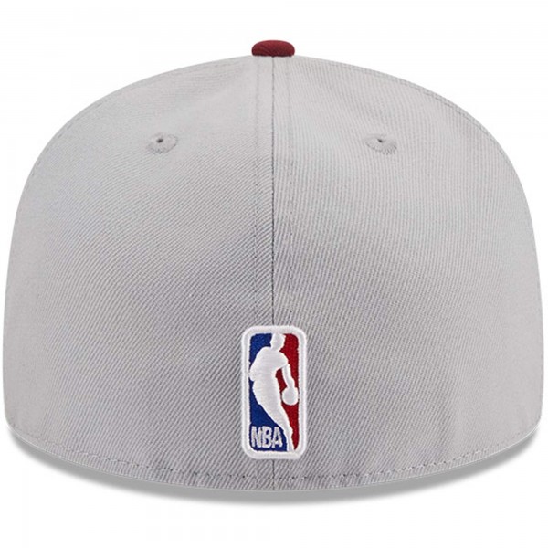 Бейсболка Cleveland Cavaliers New Era Gray/Wine Tip-Off Two-Tone 59FIFTY