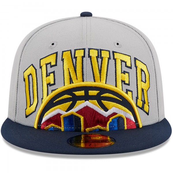 Бейсболка Denver Nuggets New Era Gray/Navy Tip-Off Two-Tone 59FIFTY