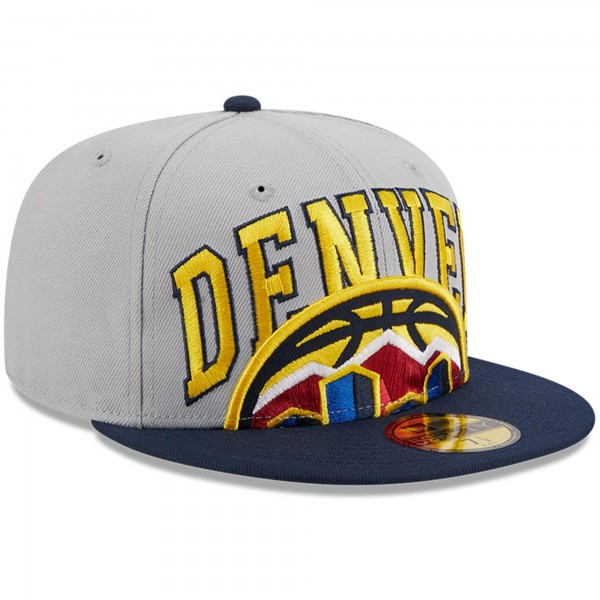 Бейсболка Denver Nuggets New Era Gray/Navy Tip-Off Two-Tone 59FIFTY