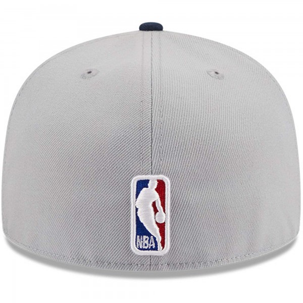 Бейсболка Denver Nuggets New Era Gray/Navy Tip-Off Two-Tone 59FIFTY