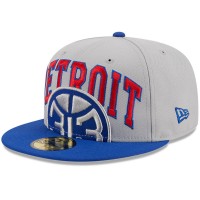 Бейсболка Detroit Pistons New Era Gray/Blue Tip-Off Two-Tone 59FIFTY