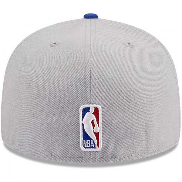 Бейсболка Detroit Pistons New Era Gray/Blue Tip-Off Two-Tone 59FIFTY