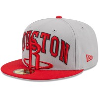Бейсболка Houston Rockets New Era Gray/Red Tip-Off Two-Tone 59FIFTY