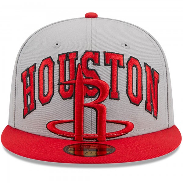Бейсболка Houston Rockets New Era Gray/Red Tip-Off Two-Tone 59FIFTY