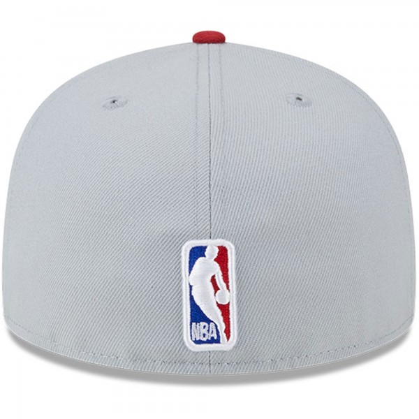 Бейсболка Miami Heat New Era Tip-Off Two-Tone 59FIFTY - Gray/Red
