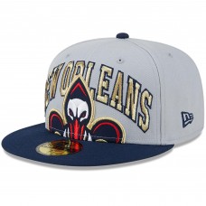 Бейсболка New Orleans Pelicans New Era Gray/Navy Tip-Off Two-Tone 59FIFTY
