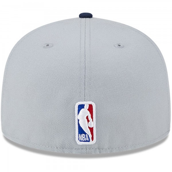 Бейсболка New Orleans Pelicans New Era Gray/Navy Tip-Off Two-Tone 59FIFTY