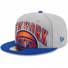 New York Knicks New Era Tip-Off Two-Tone 59FIFTY Fitted Hat - Gray/Blue