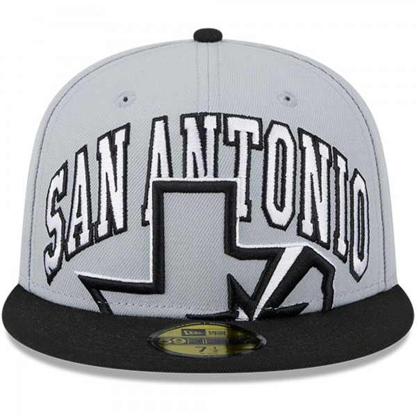 Бейсболка San Antonio Spurs New Era Tip-Off Two-Tone 59FIFTY - Gray/Black