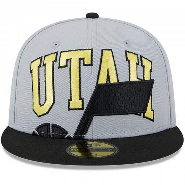 Бейсболка Utah Jazz New Era Tip-Off Two-Tone 59FIFTY - Gray/Black