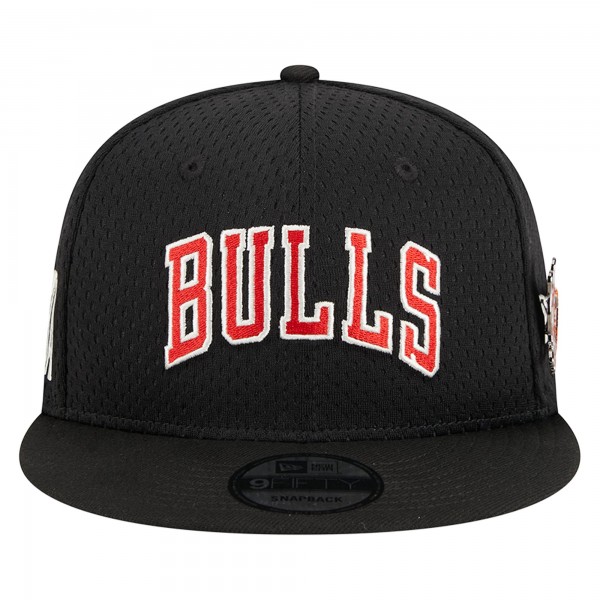 Бейсболка Chicago Bulls New Era Black Post-Up Pin Mesh 9FIFTY