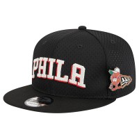 Бейсболка Philadelphia 76ers New Era Post-Up Pin Mesh 9FIFTY - Black