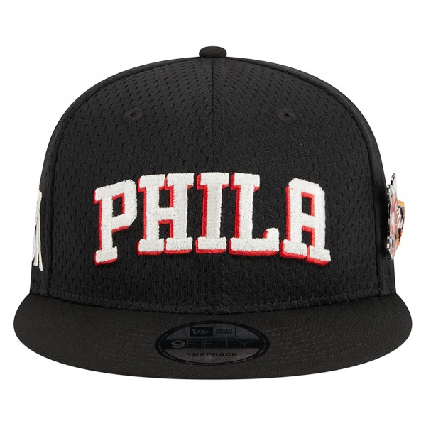 Бейсболка Philadelphia 76ers New Era Post-Up Pin Mesh 9FIFTY - Black