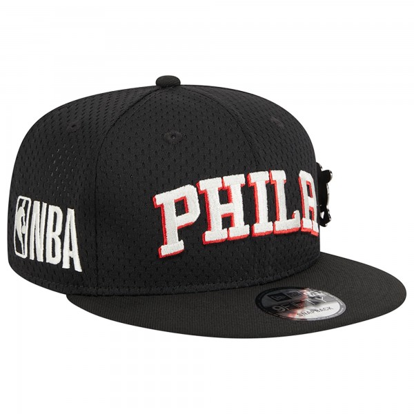 Бейсболка Philadelphia 76ers New Era Post-Up Pin Mesh 9FIFTY - Black