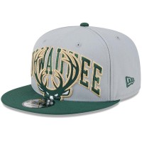 Бейсболка Milwaukee Bucks New Era Youth Tip-Off Two-Tone 9FIFTY - Gray/Hunter Green