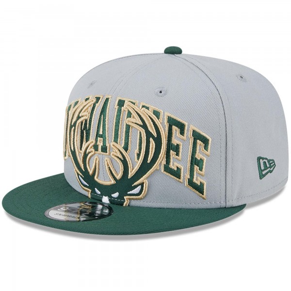 Бейсболка Milwaukee Bucks New Era Youth Tip-Off Two-Tone 9FIFTY - Gray/Hunter Green