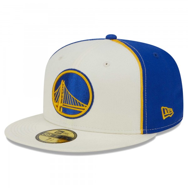 Бейсболка Golden State Warriors New Era Cream Piped Pop Panel 59FIFTY