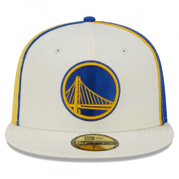 Бейсболка Golden State Warriors New Era Cream Piped Pop Panel 59FIFTY