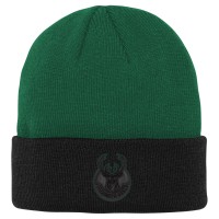 Шапка Milwaukee Bucks Youth Logo Outline Cuffed Knit - Hunter Green/Black