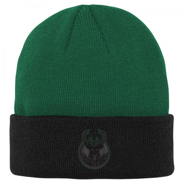 Шапка Milwaukee Bucks Youth Logo Outline Cuffed Knit - Hunter Green/Black