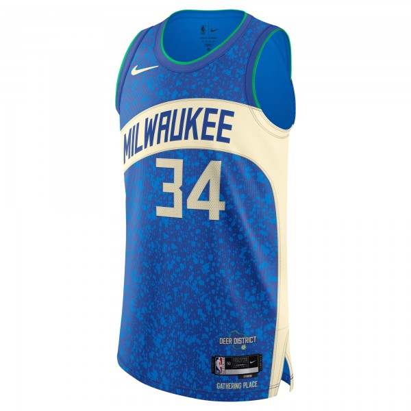Игровая форма  Nike Giannis Antetokounmpo Milwaukee Bucks 2023/24 Authentic - City Edition - Blue
