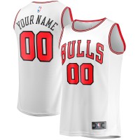 Именная игровая джерси Chicago Bulls White Fast Break Replica - Association Edition