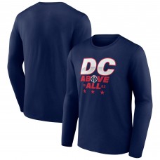Washington Wizards Navy Announcer Long Sleeve T-Shirt