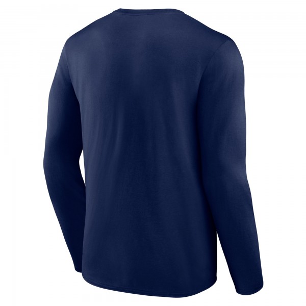 Washington Wizards Navy Announcer Long Sleeve T-Shirt