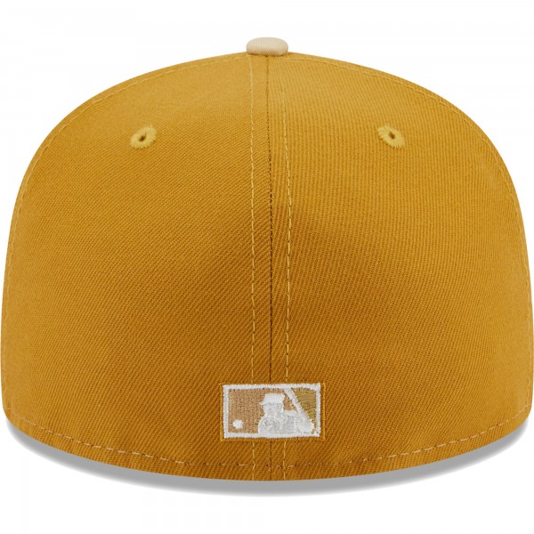 Бейсболка Los Angeles Dodgers New Era  Chrome Anniversary 59FIFTY - Cream/Gold