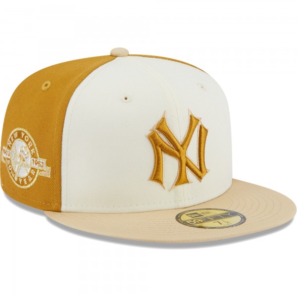 Бейсболка New York Yankees New Era  Chrome Anniversary 59FIFTY - Cream/Gold