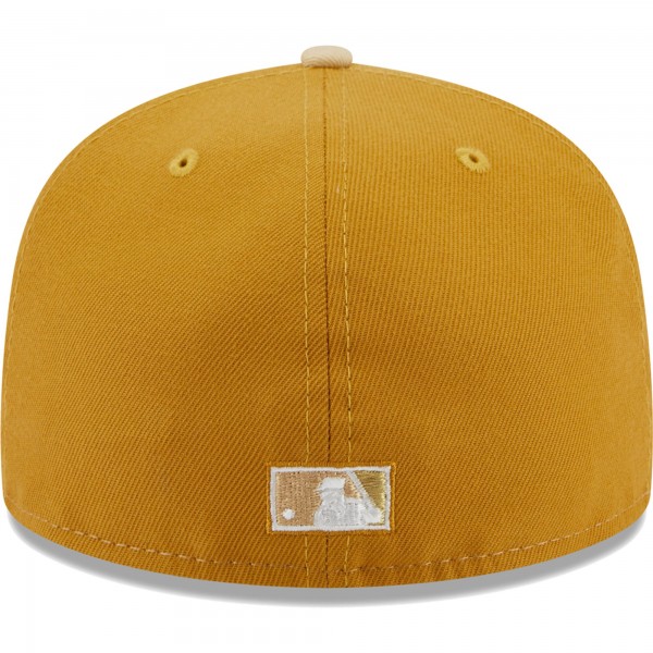 Бейсболка New York Yankees New Era  Chrome Anniversary 59FIFTY - Cream/Gold