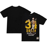 Футболка Hakeem Olajuwon Houston Rockets Mitchell & Ness Hardwood Classics Caricature - Black