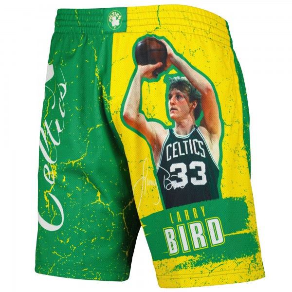 Шорты Larry Bird Boston Celtics Mitchell & Ness Hardwood Classics Player Burst - Green