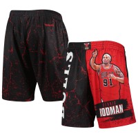 Шорты Chicago Bulls Dennis Rodman Mitchell & Ness Black Hardwood Classics Player Burst