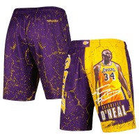 Шорты Shaquille ONeal Los Angeles Lakers Mitchell & Ness Hardwood Classics Player Burst - Purple