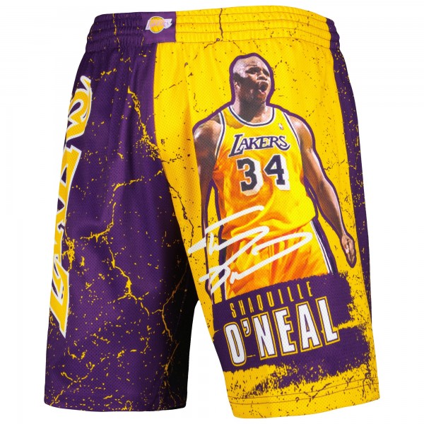 Шорты Shaquille ONeal Los Angeles Lakers Mitchell & Ness Hardwood Classics Player Burst - Purple